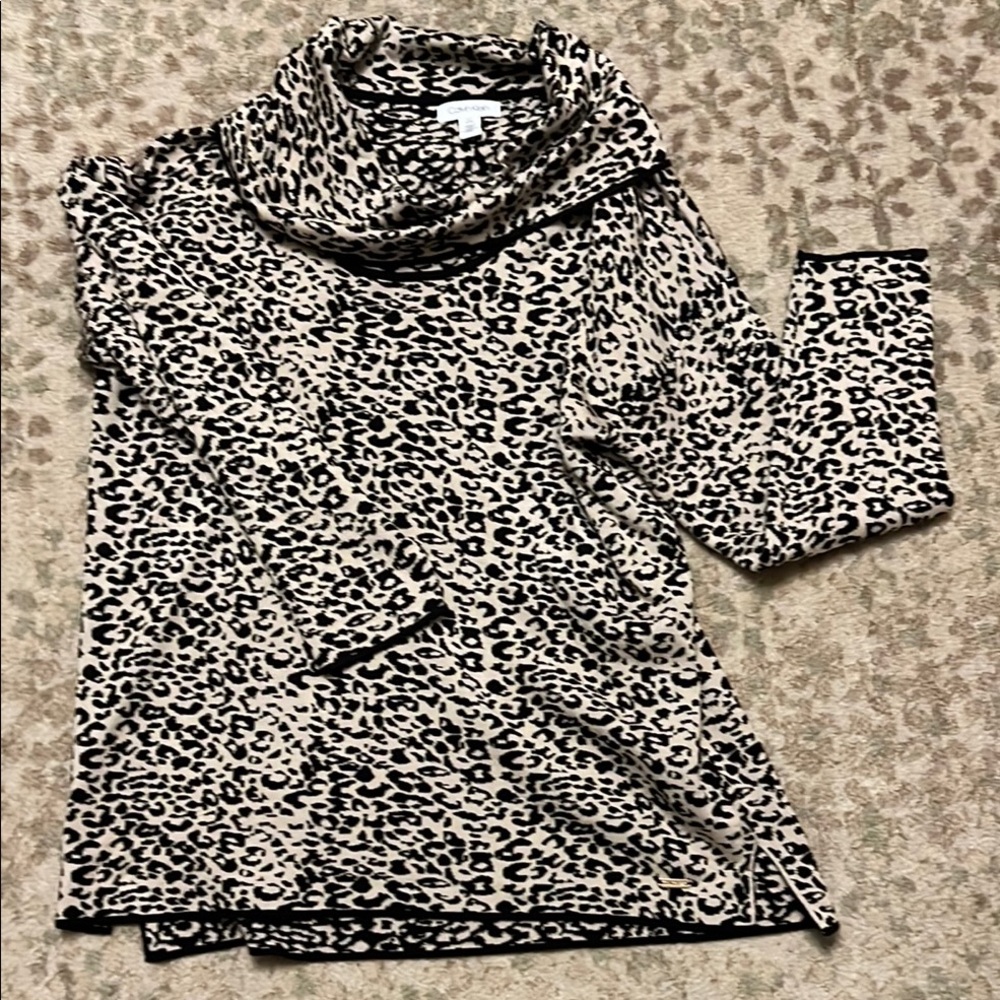 Calvin Klein soft Leopard Print Women's Sweater